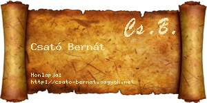 Csató Bernát névjegykártya